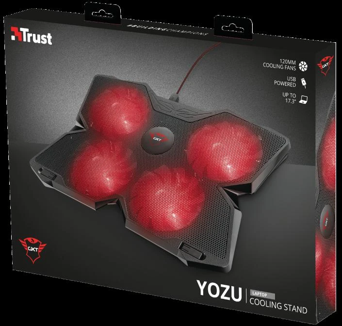 Aušinimo kilimėlis „Trust GXT 278 Yozu 20817“ (17 colių, 4 ventiliatoriai)