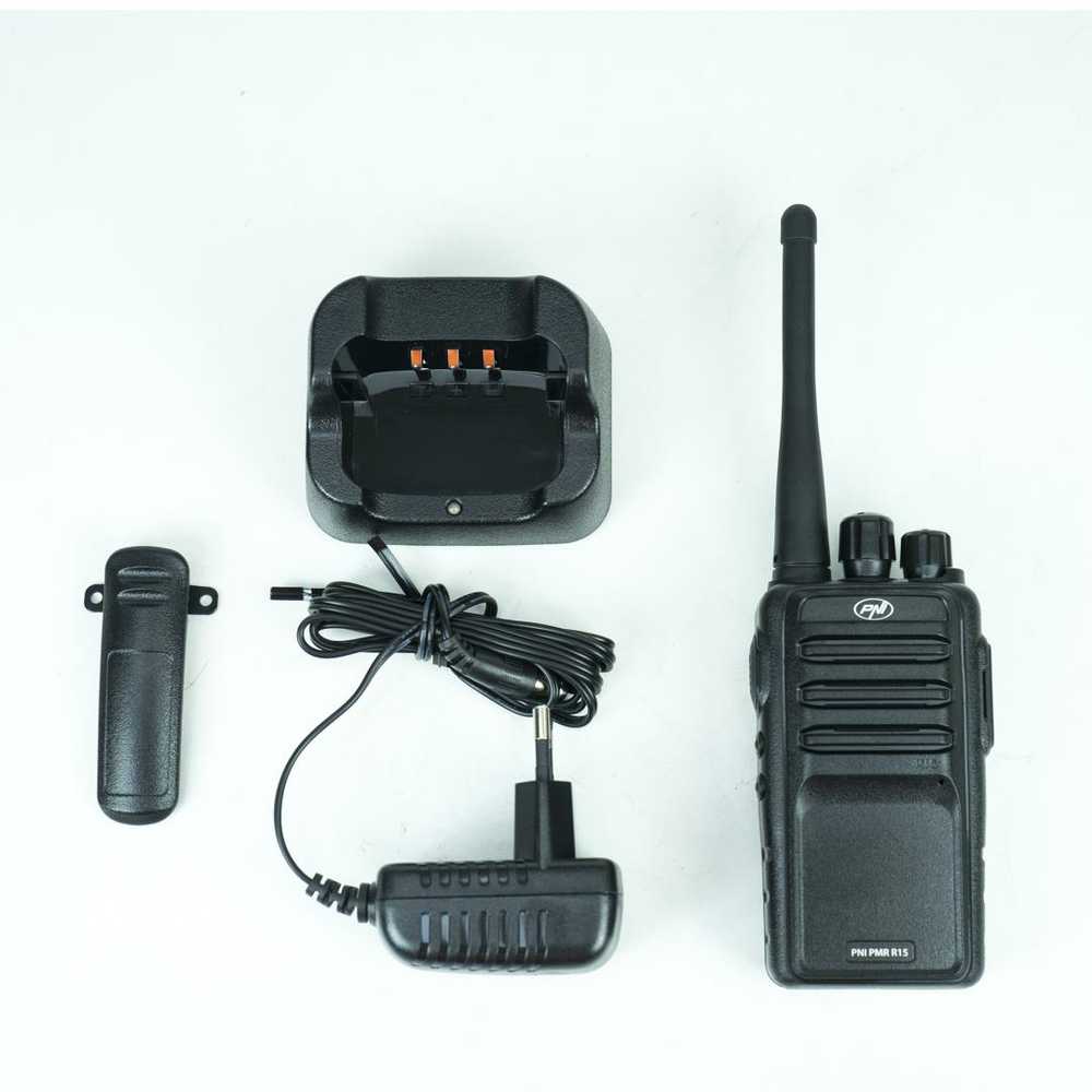 PNI PMR R15 0,5W profesionali nešiojama radijo stotelė, ASQ, TOT, monitorius, programuojama, 1200mAh baterija, CTCSS-DCS kodai