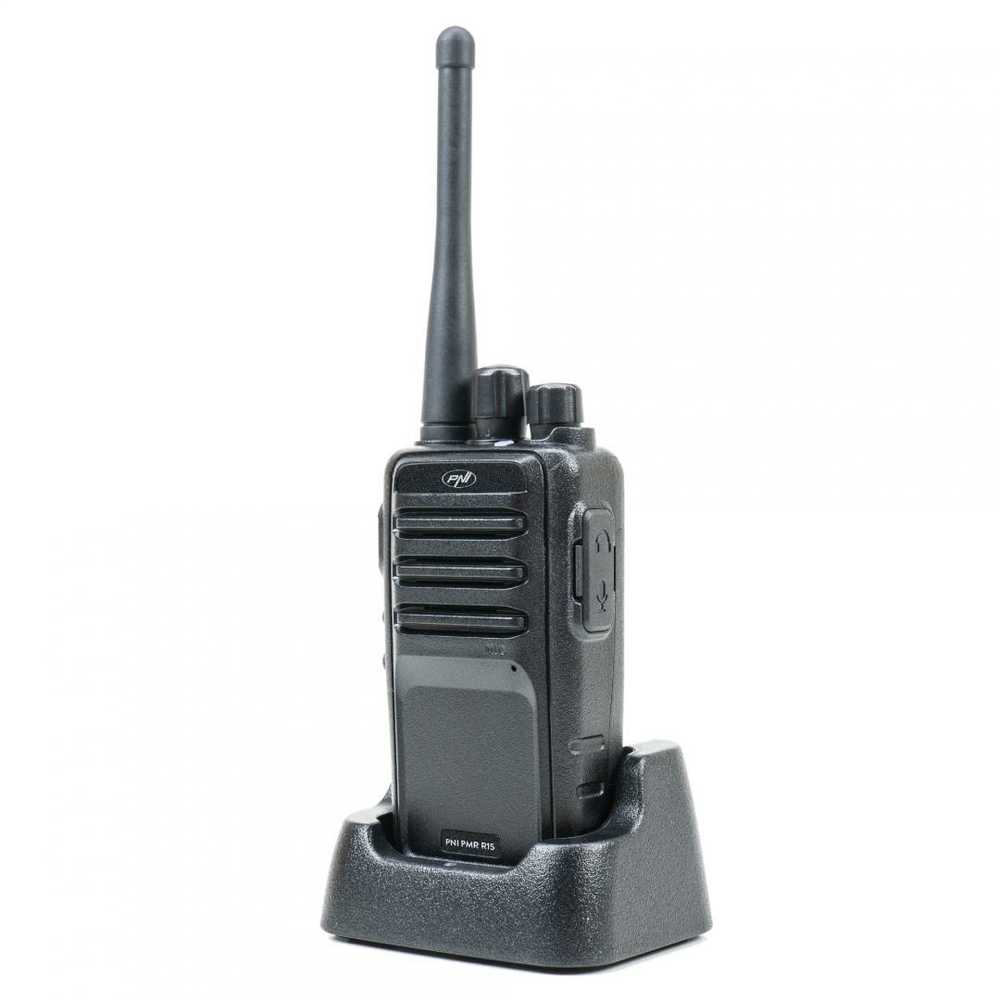 PNI PMR R15 0,5W profesionali nešiojama radijo stotelė, ASQ, TOT, monitorius, programuojama, 1200mAh baterija, CTCSS-DCS kodai