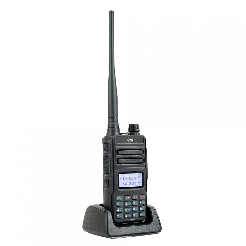 Nešiojama VHF / UHF radijo stotelė PNI P15UV dviejų dažnių, 144-146MHz / 430-440Mhz, 999 kanalų, su 1500 mAh baterija