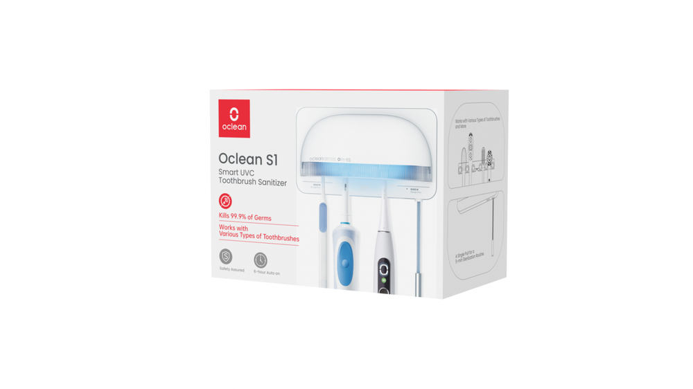 Dantų šepetėlių sterilizatorius Oclean S1, baltas