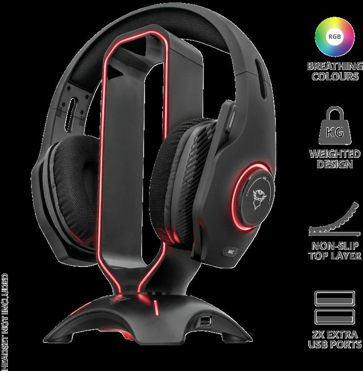 Ausinių stovas Trust GXT 265 Cintar RGB, 23647