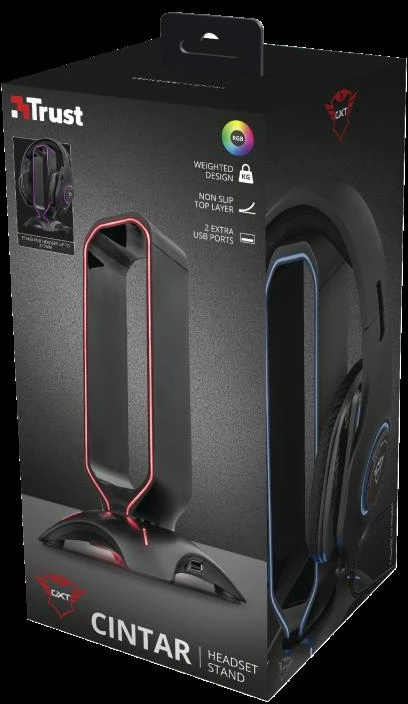 Ausinių stovas Trust GXT 265 Cintar RGB, 23647
