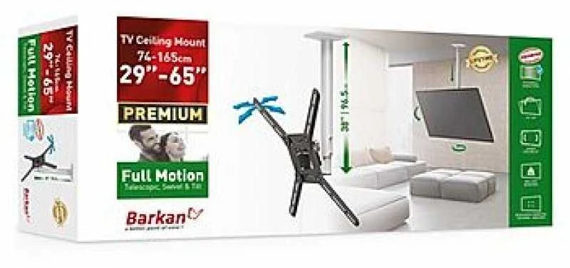 Barkan Flat/ Curved TV Ceiling Mount 3500 Lubinis laikiklis, Full motion, 29-63 ", Maksimalus svoris (talpa) 40 kg, Baltas
