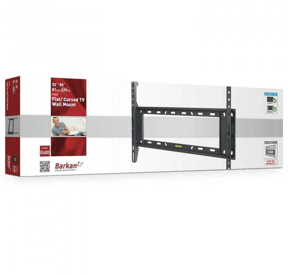 Laikiklis BARKAN E400+.B 32"-90" lenktam televizorius, fiksuotas, sieninis, juodas