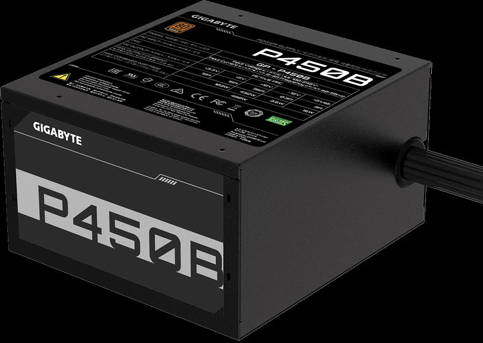 Gigabyte P450B maitinimo blokas 450 W 20+4 pin ATX ATX Juoda