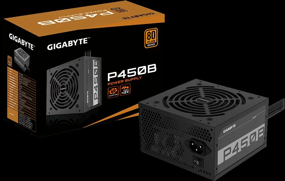 Gigabyte P450B maitinimo blokas 450 W 20+4 pin ATX ATX Juoda