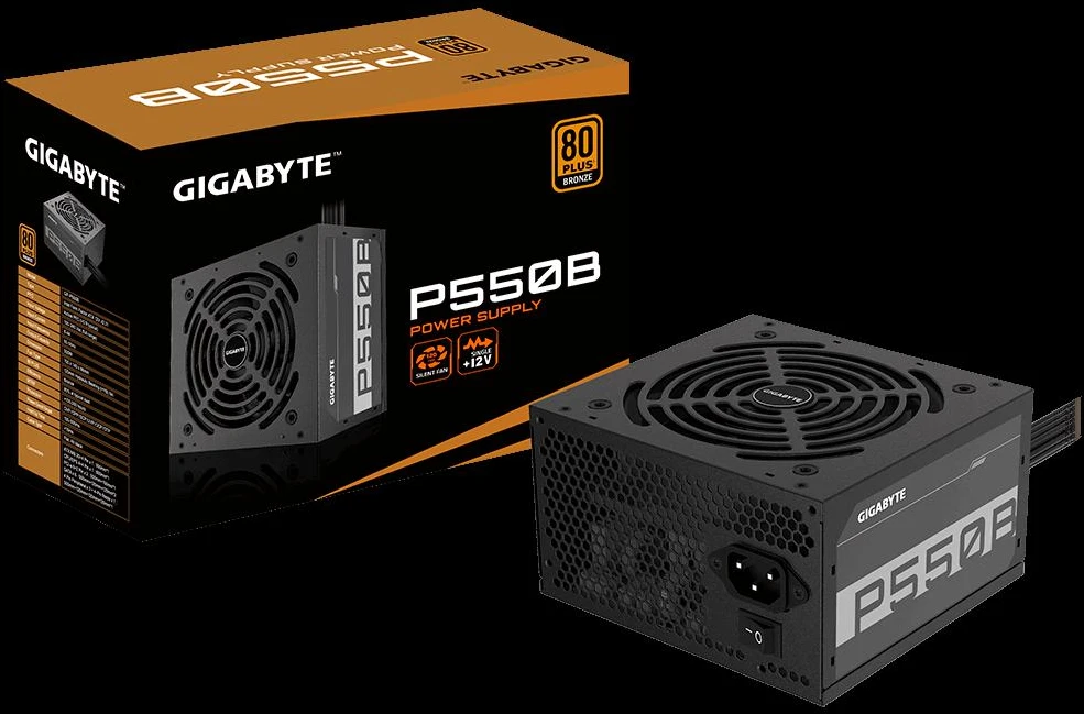 Gigabyte P550B maitinimo blokas 550 W 20+4 pin ATX ATX Juoda