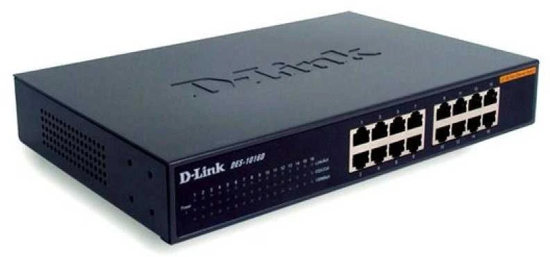 Šakotuvas D-Link DLINK 16xRJ45 10/100 nevaldomas 16 prievadų jungiklis 2 MB 100 MB, galima integruoti