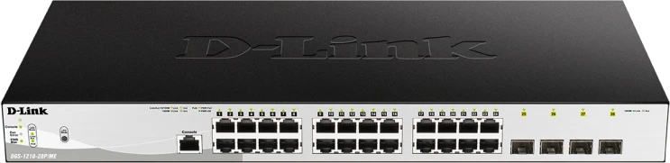 Šakotuvas D-LINK 28-Port Layer2 PoE Gigabit Smart Managed Switch dlink žalias 3.0 24x 10/100/1000Mbit/s TP RJ-45 PoE prievadas 802.3at