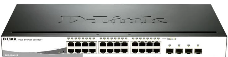 Šakotuvas D-LINK 28-Port Layer2 PoE Gigabit Smart Managed Switch dlink žalias 3.0 24x 10/100/1000Mbit/s TP RJ-45 PoE prievadas 802.3at