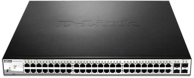 Šakotuvas D-LINK 52-Port Layer2 Smart Managed 48x PoE Gigabit Switch dlink žalias 3.0 48x 10/100/1000Mbit/s TP RJ-45 PoE prievadai 802.3at