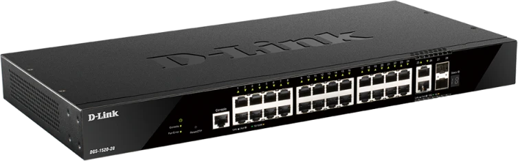 Šakotuvas D-Link 28-P SMART MANAGED SWITCH - GIGABIT STACKABLE 4X 10G