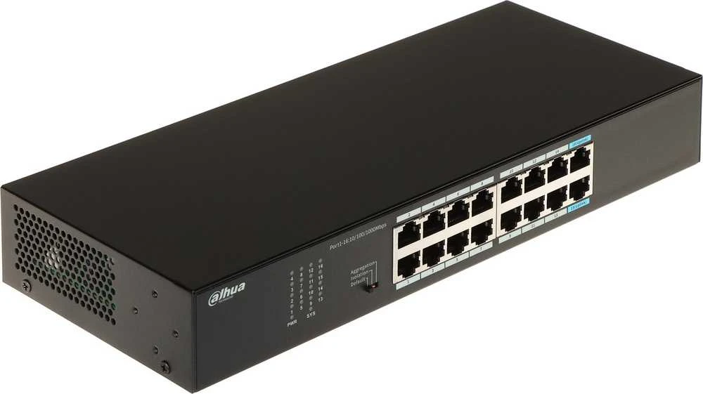 Šakotuvas PRAMONINIS SWITCH'AS S3016-16GT 16 PRIEVADŲ DAHUA