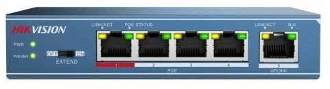 Šakotuvas SWITCH POE DS-3E0105P-E(B) 4 PRIEVADŲ Hikvision