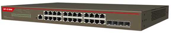 Šakotuvas Tenda IP-Com komutatorius IP-COM Networks G5328X valdomas L3 gigabito eternetas (10/100/1000) 1U Ruda