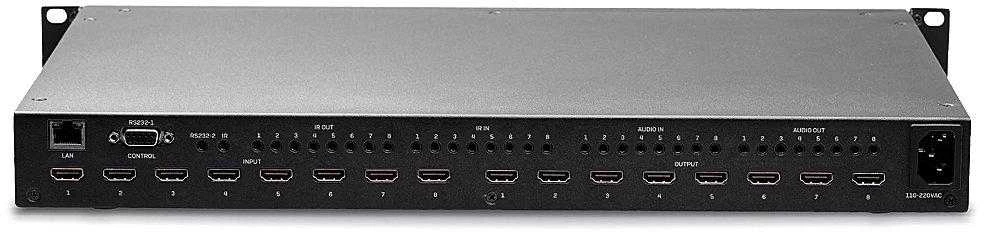 AV matricos jungiklis - LINDY 8x8 HDMI 18G Matrica 3840x2160@60Hz vaizdo sienos mastelio keitimas
