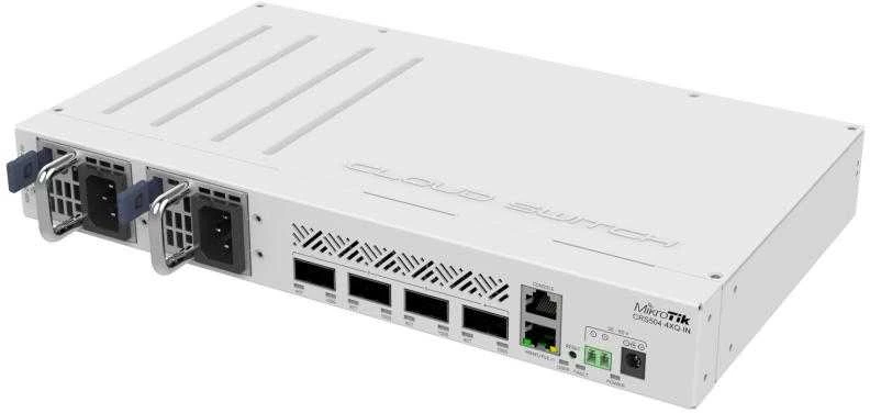 Maršrutizatorius MIKROTIK CRS504-4XQ-IN debesies komutatorius 4x 100G QSFP28 1x RJ45 100Mb/s