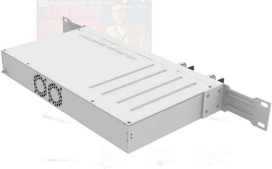 Maršrutizatorius MIKROTIK CRS504-4XQ-IN debesies komutatorius 4x 100G QSFP28 1x RJ45 100Mb/s