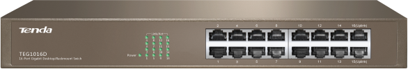 Šakotuvas Tenda 16-port Gigabit Ethernet Switch Unmanaged Mėlyna
