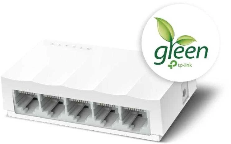 Šakotuvas TP-LINK LiteWave 5 prievadų 10/100M stalinio kompiuterio jungiklis 5 10/100M RJ45 prievadų darbalaukio plastikinis dėklas