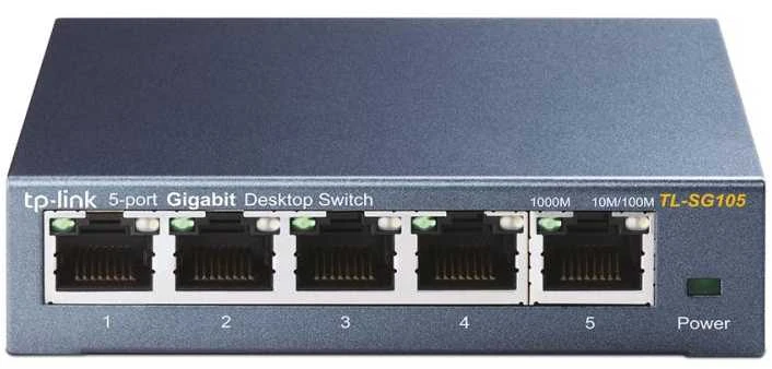 Šakotuvas Komutatorius TP-LINK, 5-port, metalinis korpusas, juodas / TL-SG105