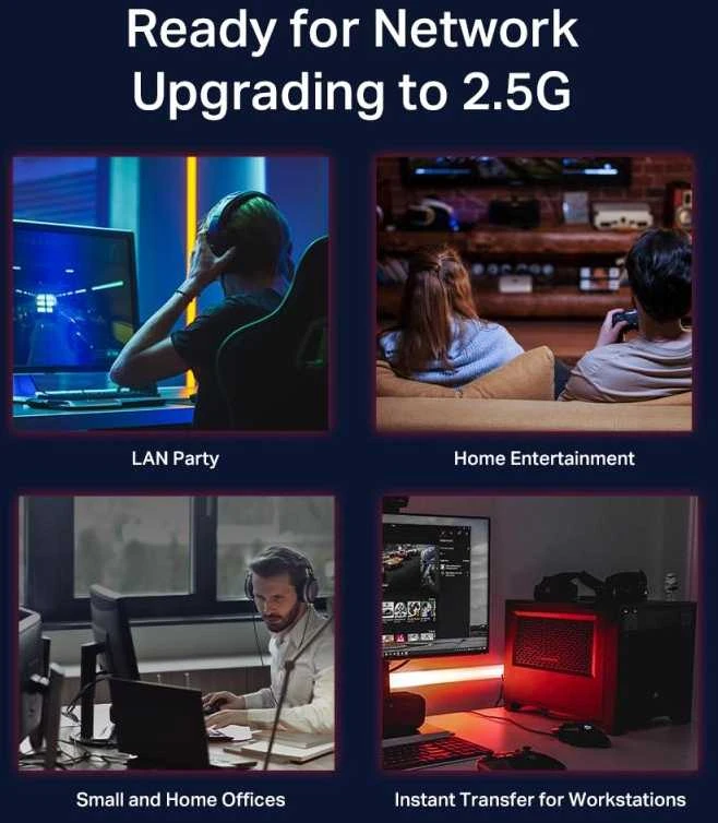 Šakotuvas TP-LINK 8 prievadų 2.5G kelių gigabitų darbalaukio komutatorius