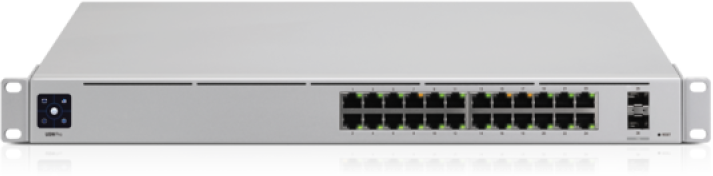 Šakotuvas UBIQUITI USW-Pro-24 valdomas jungiklis 24x 10/100/1000 2x SFP+ 1,3 colio ekranas