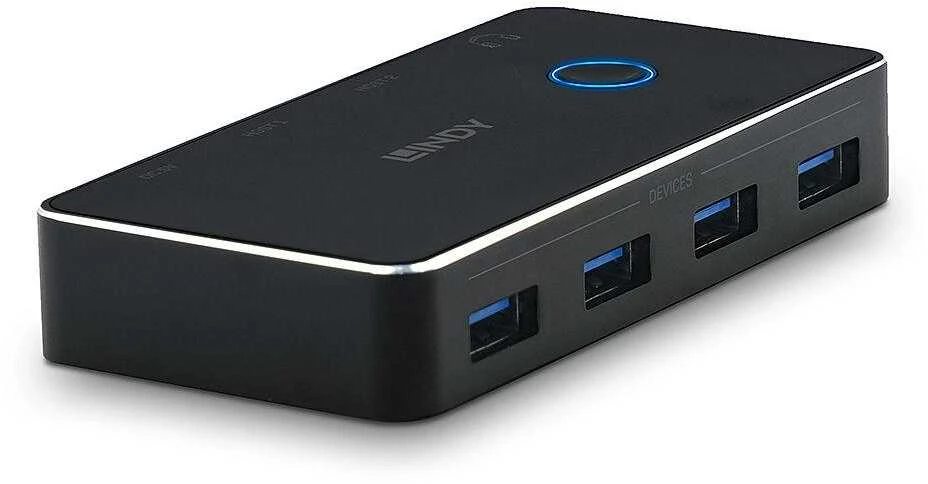 USB Adapteris - LINDY USB 3.0 Adapteris 2:4, 4 Įrenginiai, 5 Gbps, Juodas