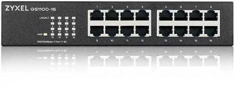 Šakotuvas ZYXEL GS1100-16 16 PORT GIGABIT UNMANAGED SWITCH V3 (5Y WARRANTY)