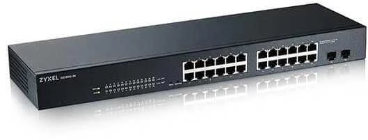 Šakotuvas ZYXEL GS1900-24EP, 24 PORT GBE L2, 12 PORT POE SMART SWITCH, MONTAVIMAS, 130 W (5 M. GARANTIJA)