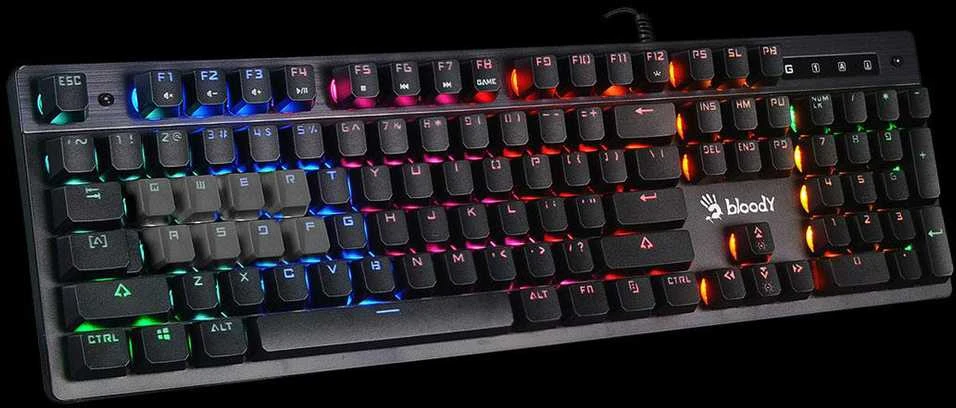 A4tech B500N Bloody žaidimų klaviatūra, laidiniai 106 pilki klavišai