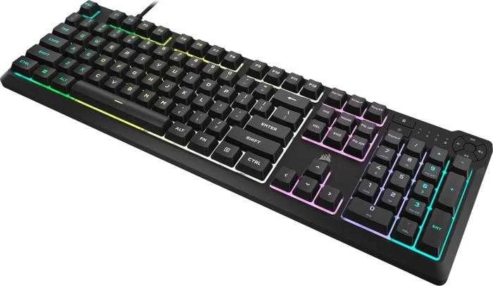CORSAIR K55 CORE RGB Klaviatūra žaidimams RGB LED pašvietimas Juodas