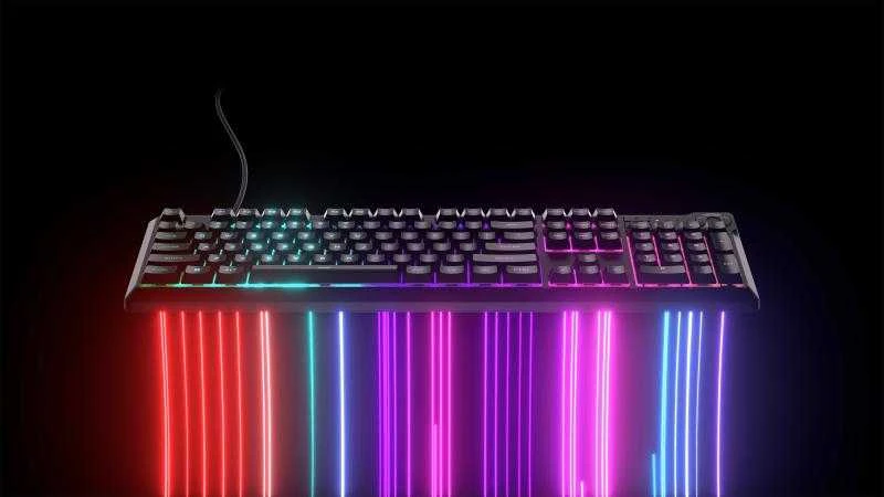 CORSAIR K55 CORE RGB Klaviatūra žaidimams RGB LED pašvietimas Juodas