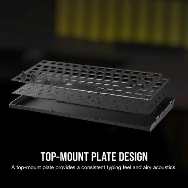 CORSAIR K65 Plus Belaidė mechaninė klaviatūra RGB LED pašvietimas Corsair MX Raudona