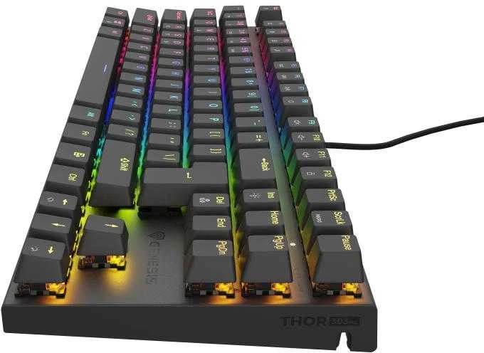 Genesis | THOR 303 TKL | Klaviatūra žaidimams | su laidu | Mechaninė | RGB LED pašvietimas | US | Replaceable "HOT SWAP" Switches