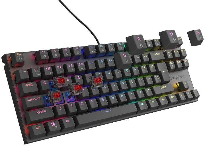 Genesis | THOR 303 TKL | Klaviatūra žaidimams | su laidu | Mechaninė | RGB LED pašvietimas | US | Replaceable "HOT SWAP" Switches