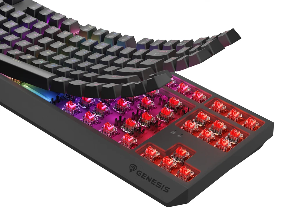 Genesis | THOR 230 | Mechaninė klaviatūra žaidimams | Wireless | US | Outemu Raudona | Juodas