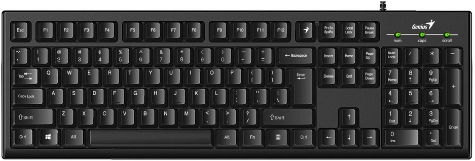 KYE 31300005400 Genius klaviatūra Smart KB-100, Juodas, USB, US