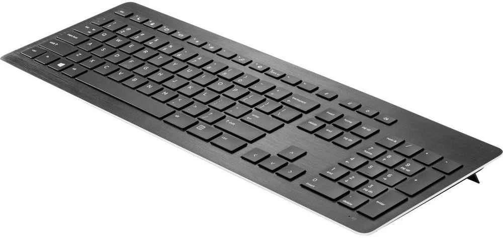 Hewlett Packard (HP) HP Premium Anodized Aliuminio Belaidė klaviatūra - Juodas - US ENG
