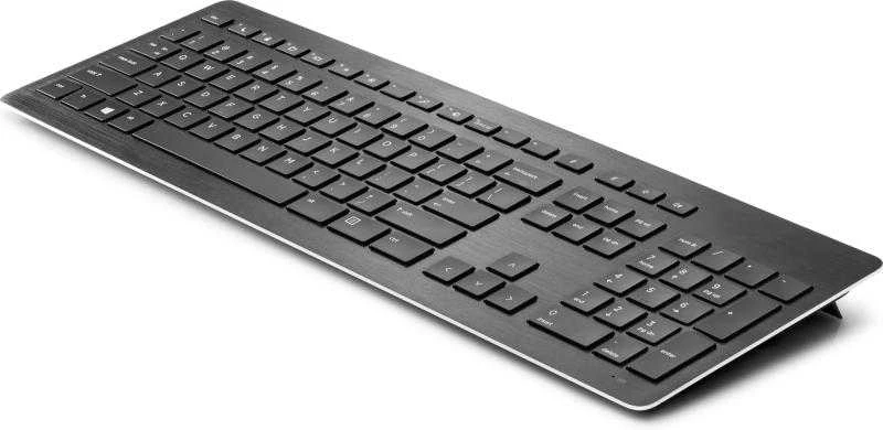 Hewlett Packard (HP) HP Premium Anodized Aliuminio Belaidė klaviatūra - Juodas - US ENG