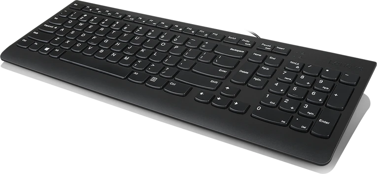 Lenovo | Klaviatūra su USB jungtimi | 300 | su laidu klaviatūra | su laidu | EN | Juodas