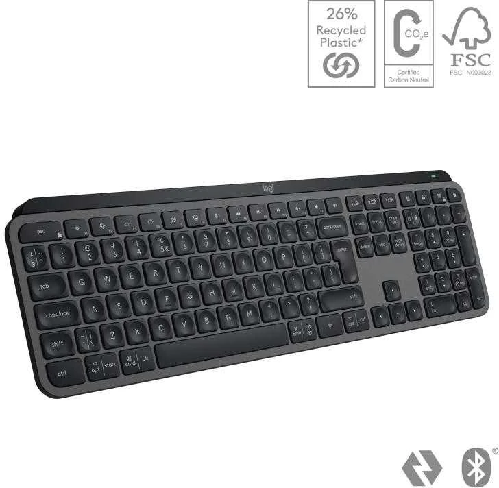 Belaidė klaviatūra Logitech MX Keys S, Išdėstymas: US (Qwerty)