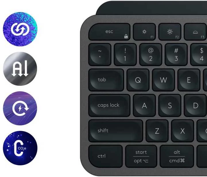 Belaidė klaviatūra Logitech MX Keys S, Išdėstymas: US (Qwerty)