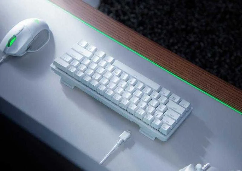 60% Mechaninė Žaidimų klaviatūra Razer Huntsman Mini Mercury Edition, Red Switch, US išdėstymas