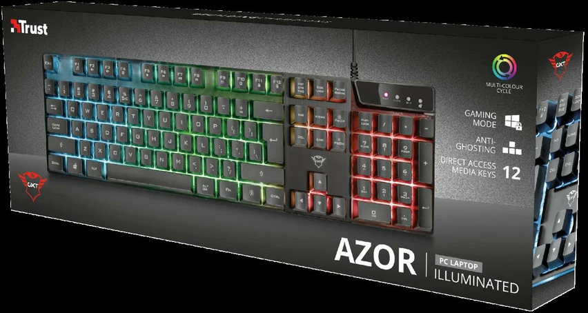TRUST GXT 835 Azor membraninė klaviatūra | US