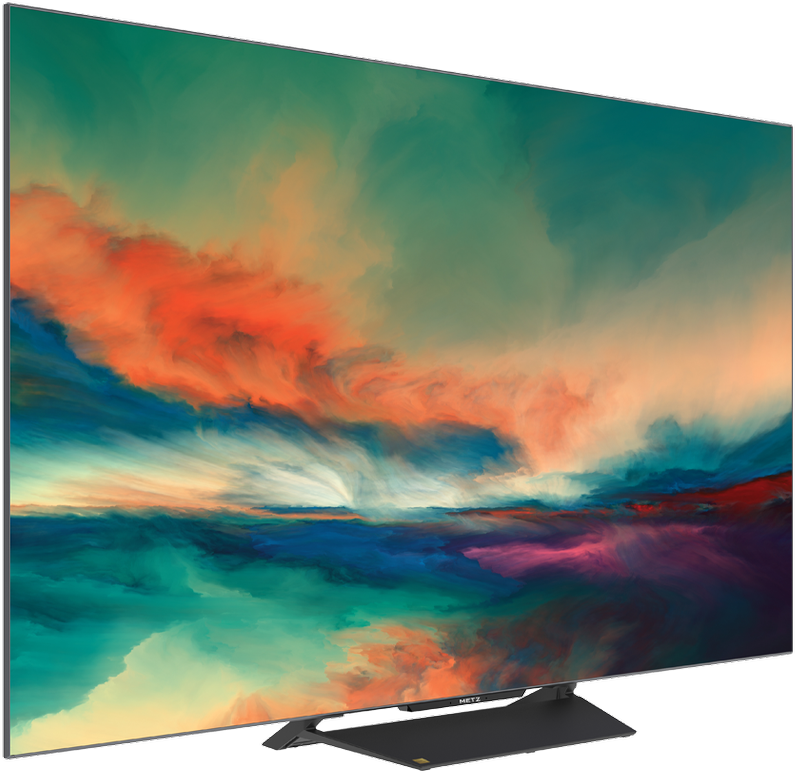 Televizorius Metz 65", UHD, Google TV, Juodas, miniLED 120Hz, DV IQ, 550/1000nits, DA, AV1, 2x15W, Energy F, BT5.1 WiFi5G, 3 HDMI 2.1, 2xUSB, 24 months