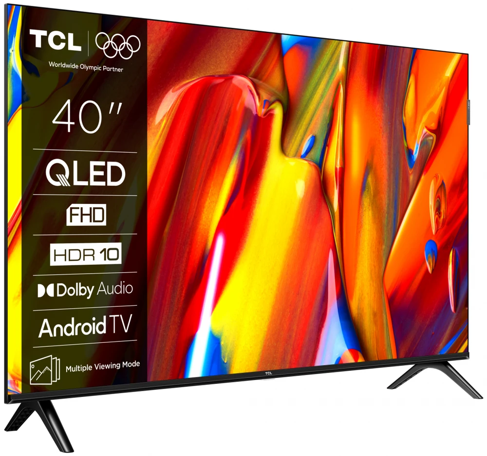 Televizorius TCL QLED 40V5C, 40" (100 cm), Smart Google TV, Full HD (2025 modelis)