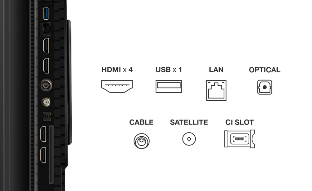 Televizorius TCL 4K QLED TV | 55T8C | 55 | Smart TV | Google TV | Juodas
