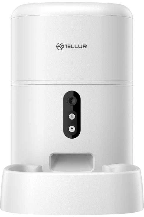 Tellur WiFi Smart Pet Feeder, UltraHD Camera, 4L, Baltas